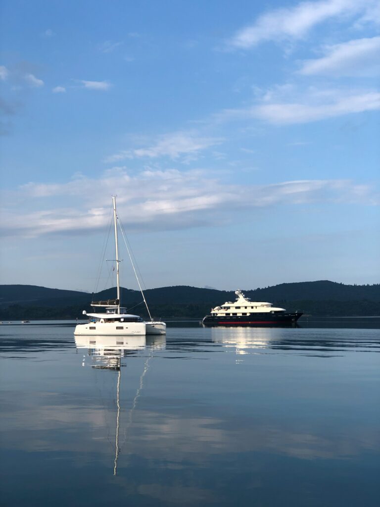 yacht, Montenegro, body of water, mountains, sea