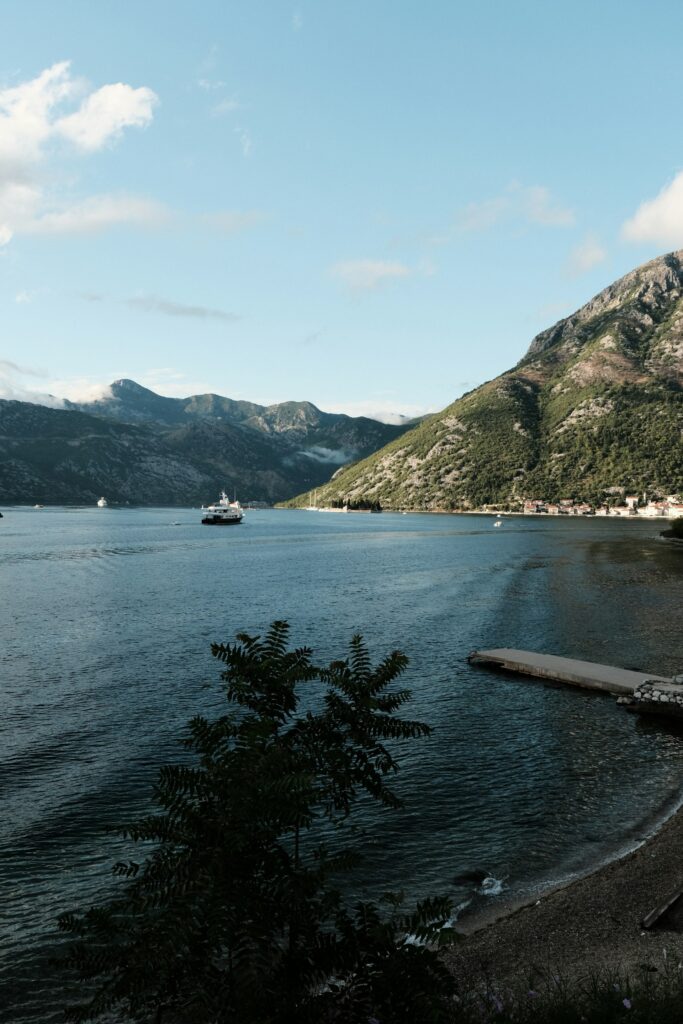 yacht, Montenegro, body of water, sea, mountains