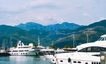 yacht Montenegro, sea, mountains