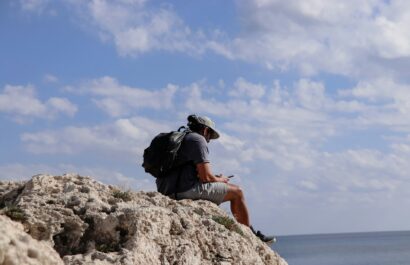 backpacking montenegro, sea, sky, rock