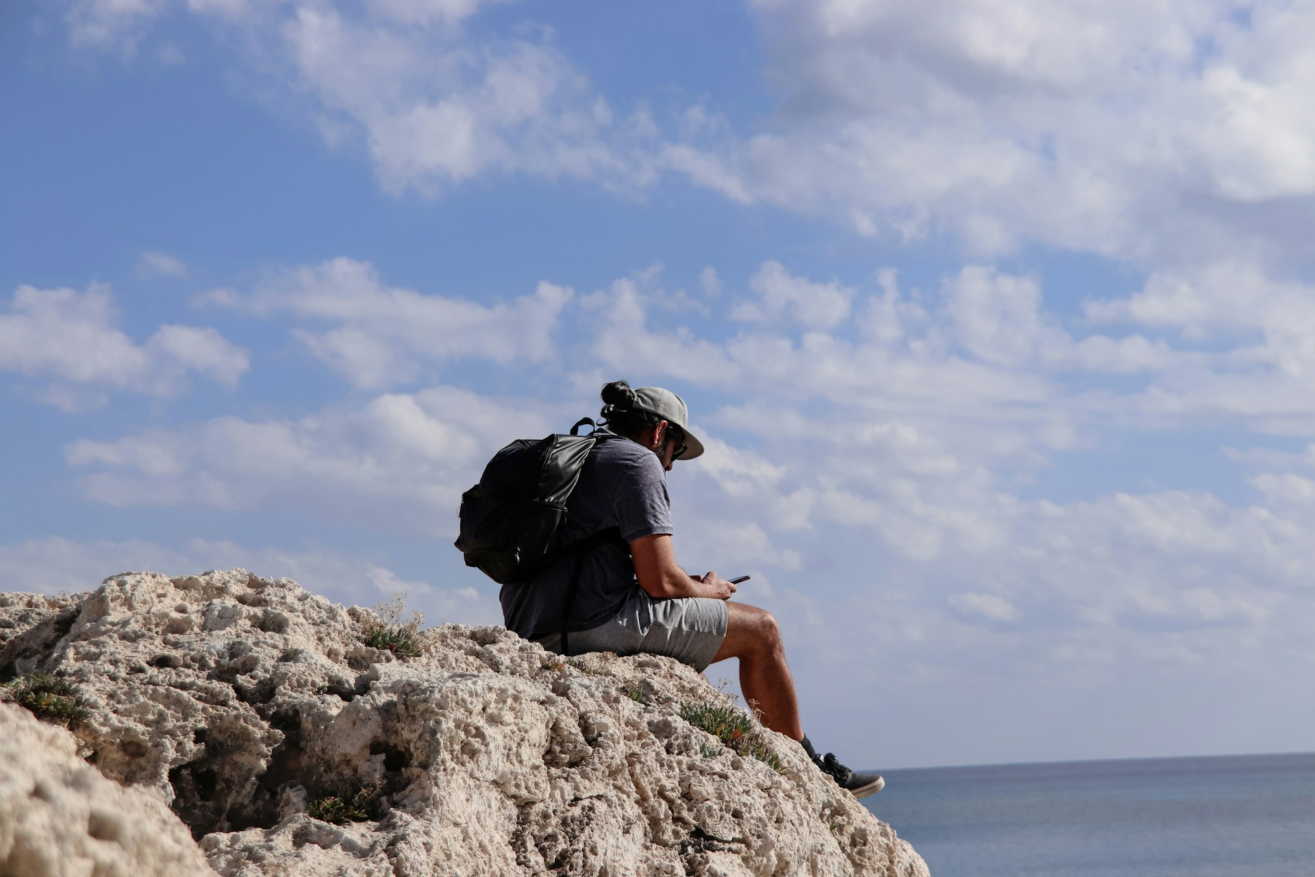 backpacking montenegro, sea, sky, rock