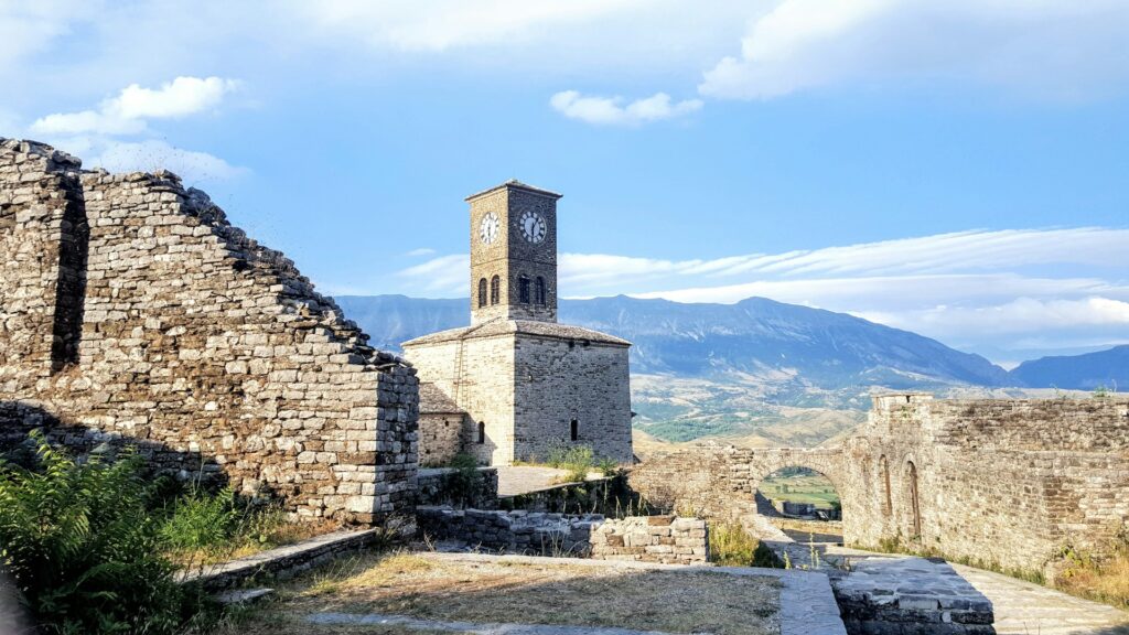 one week in Albania, Gjirokaster, Stone City, mountains, sky